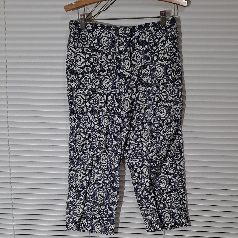 Kim Rogers Navy and White Chinos